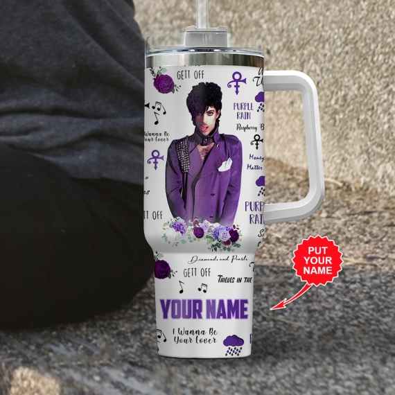 Prince Music Custom Quencher 30oz or 40oz Stainless Steel Tumbler HG With Handle