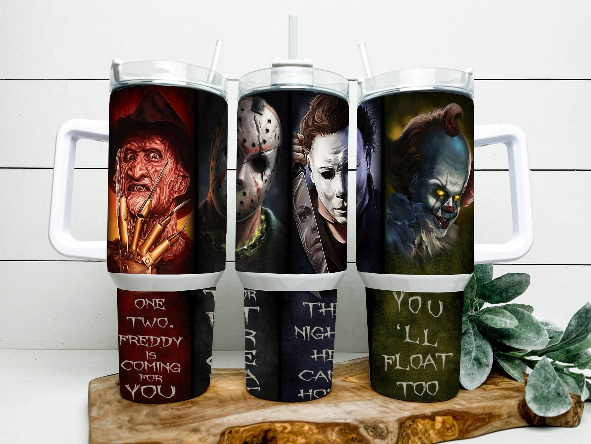 Serial Killers Horror Movies Custom Quencher 30oz or 40oz Stainless Steel Tumbler With Handle HG