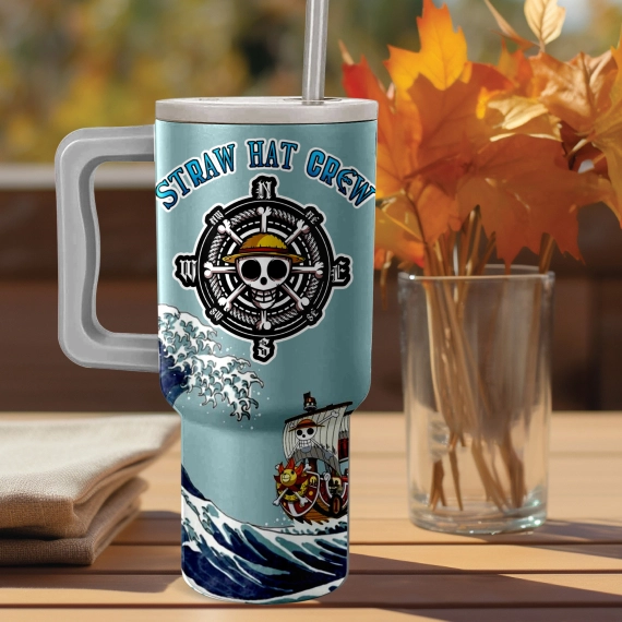 Straw Hat Crew One Piece Anime Custom Quencher 30oz Or 40oz Stainless Steel Tumbler With Handle HG