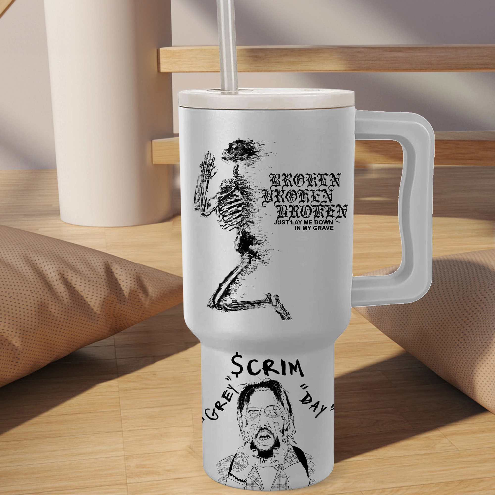 Suicideboys Music Custom Stanley Quencher 40oz Stainless Steel Tumbler HG With Handle