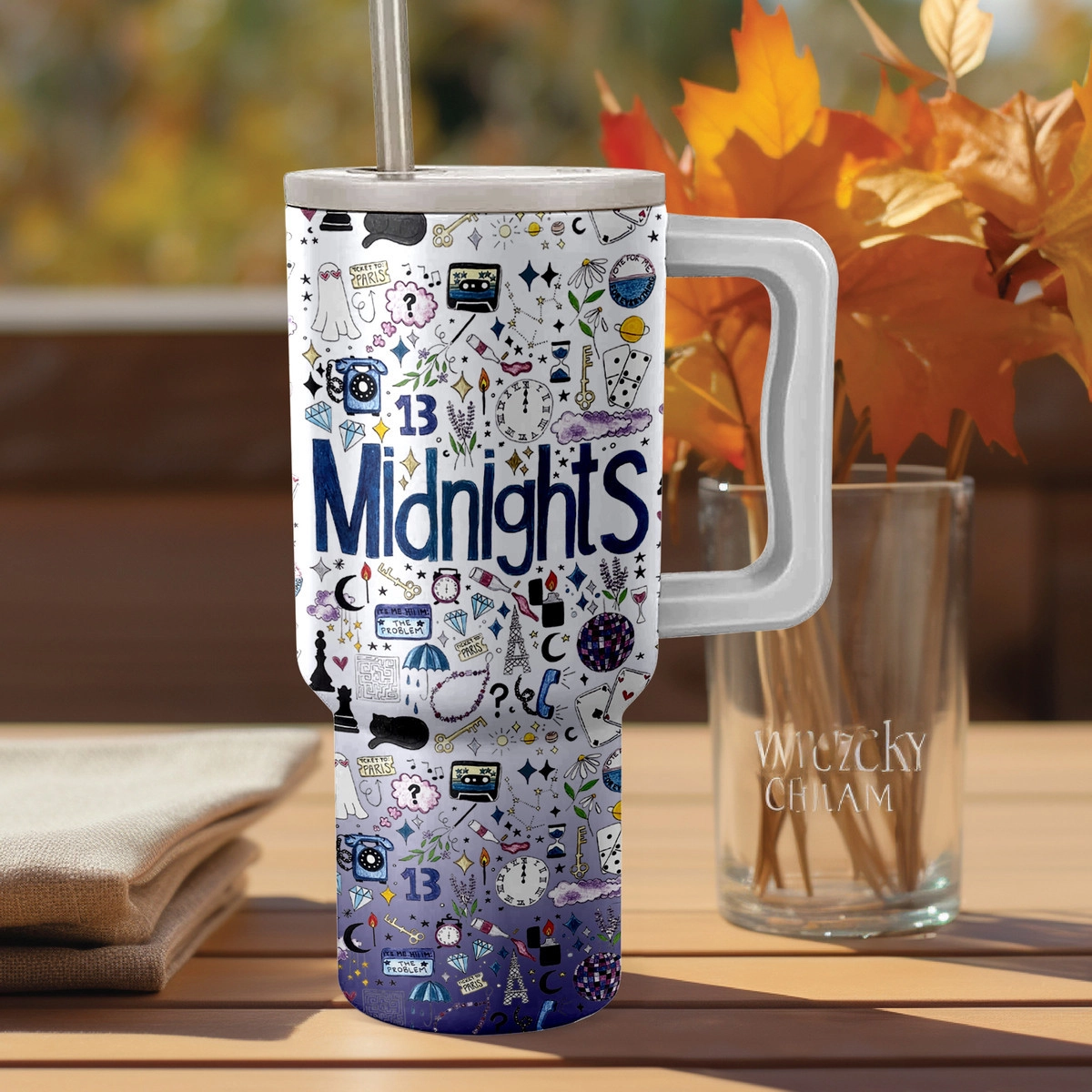 Taylor Swift Midnights Album Music Custom Stanley Quencher 40oz Stainless Steel Tumbler HG With Handle