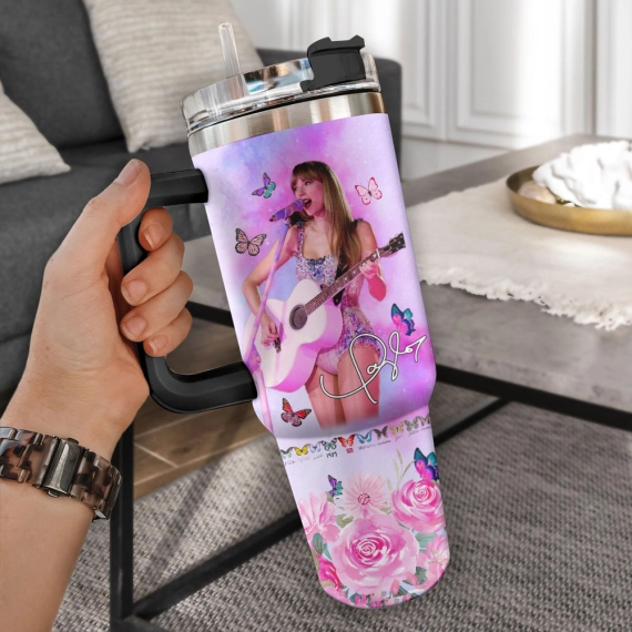 Taylor Swift Music Custom  Quencher 30oz or 40oz Stainless Steel Tumbler With Handle HG