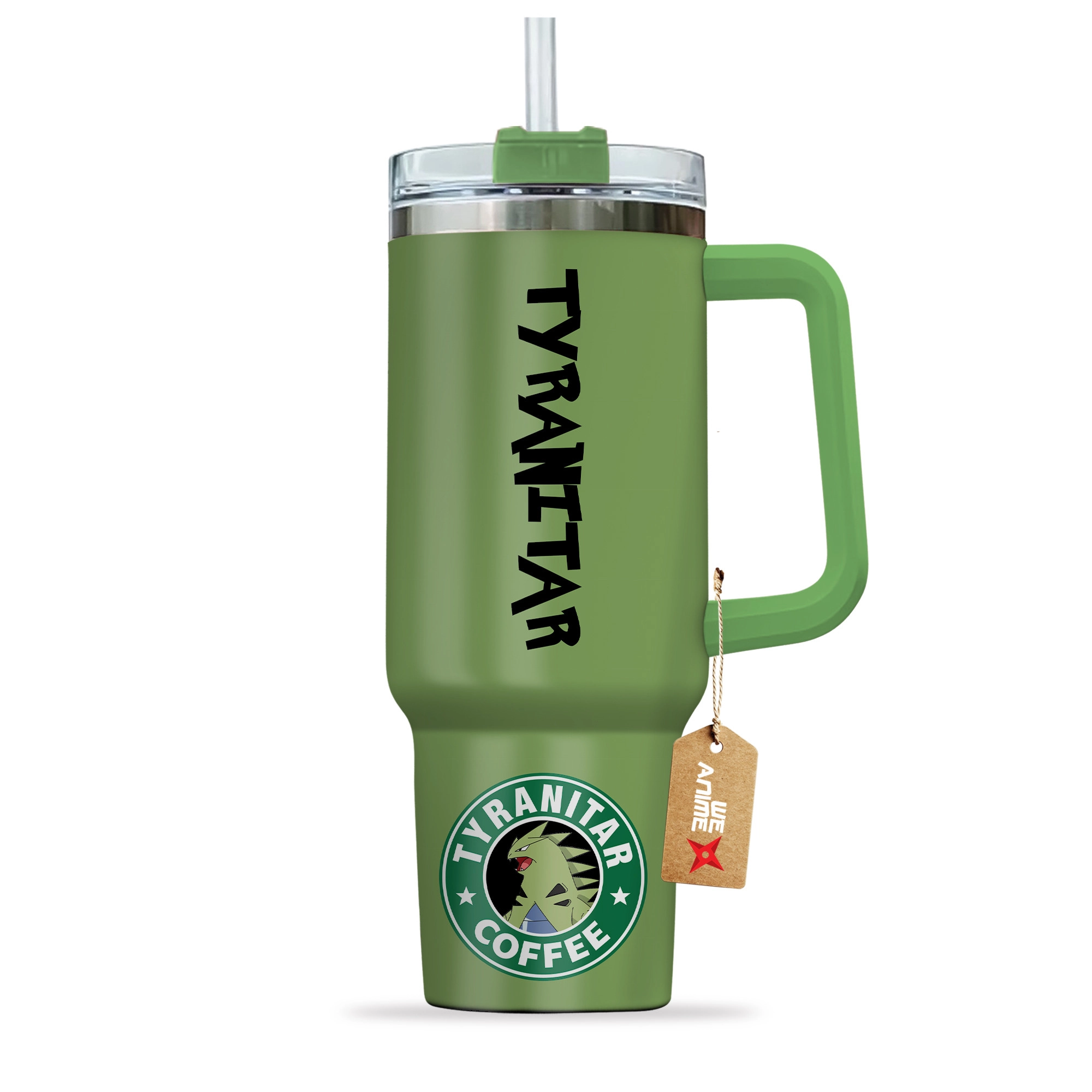 Tyranitar Coffee Pokemon Anime Custom Quencher 30oz or 40oz Stainless Steel Tumbler With Handle HG