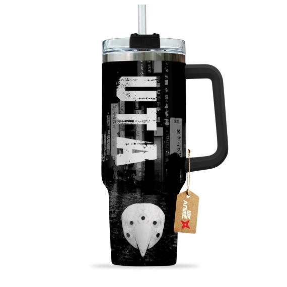 Uta Tokyo Ghoul Anime Custom 30oz or 40oz Quencher Stainless Steel Tumbler With Handle, Best Gift Idea NVA