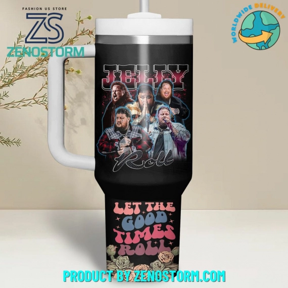 Jelly Roll Let The Good Time Roll Customized   Quencher 30oz or 40oz Stainless Steel Tumbler With Handle HG