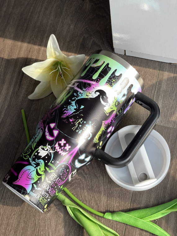 Oogie Boogie 40oz Tumbler, Boogie Man Stainless Tumbler, Nightmare Before Christmas Halloween Gift HFN