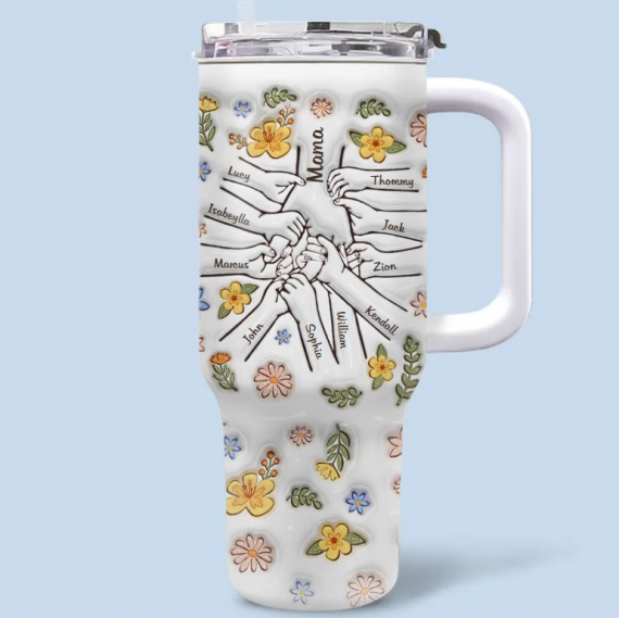 Custom Tittle And Kids Name Mother's Day Gift For Mom, Nana  30oz or 40oz Tumbler Tumbler With Handle HG
