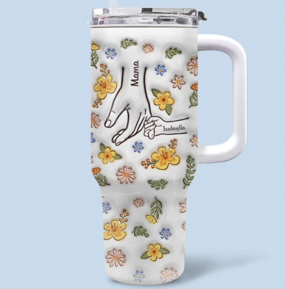 Custom Tittle And Kids Name Mother's Day Gift For Mom, Nana  30oz or 40oz Tumbler Tumbler With Handle HG